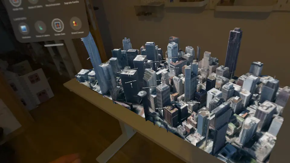 The San Francisco skyline in photorealistic 3D